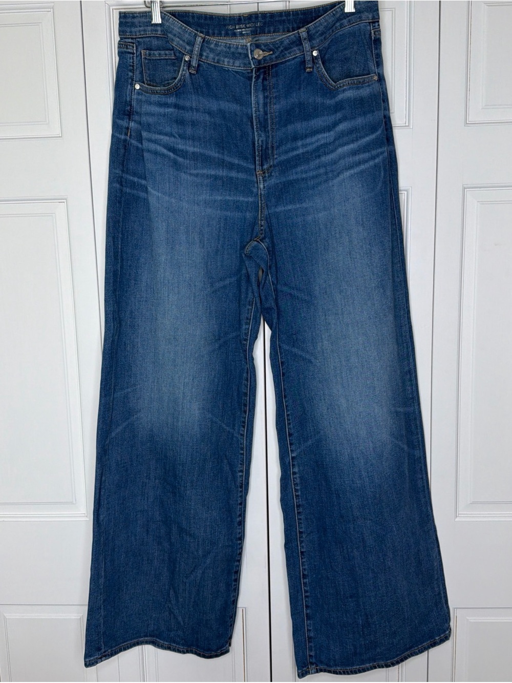 Chico's Women’s Wide-Leg Jeans Medium Blue Wash Size 16 / 3R Denim High Rise